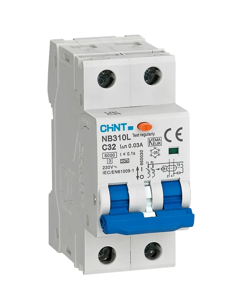 [MFQ-023-0105787] Chint aardlekautomaat 1-fase, 2-polig 32A C-kar 30mA 6kA type A (NB310L 2P C32) - 660030