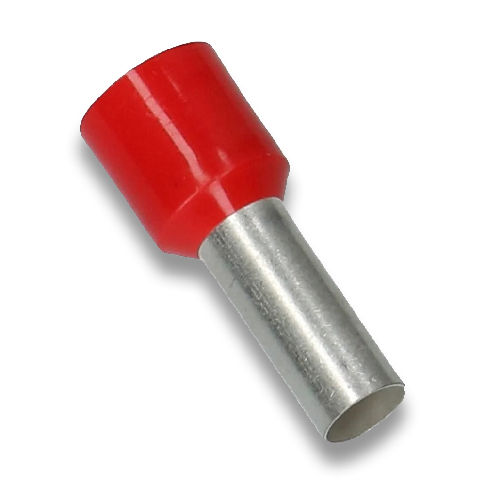Adereindhuls 25mm², 12mm hulslengte, enkel, per 100 stuks