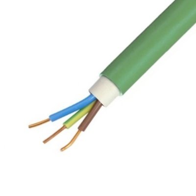 XGB 3x4mm² kabel CCA halogeenvrij groen | 100 meter