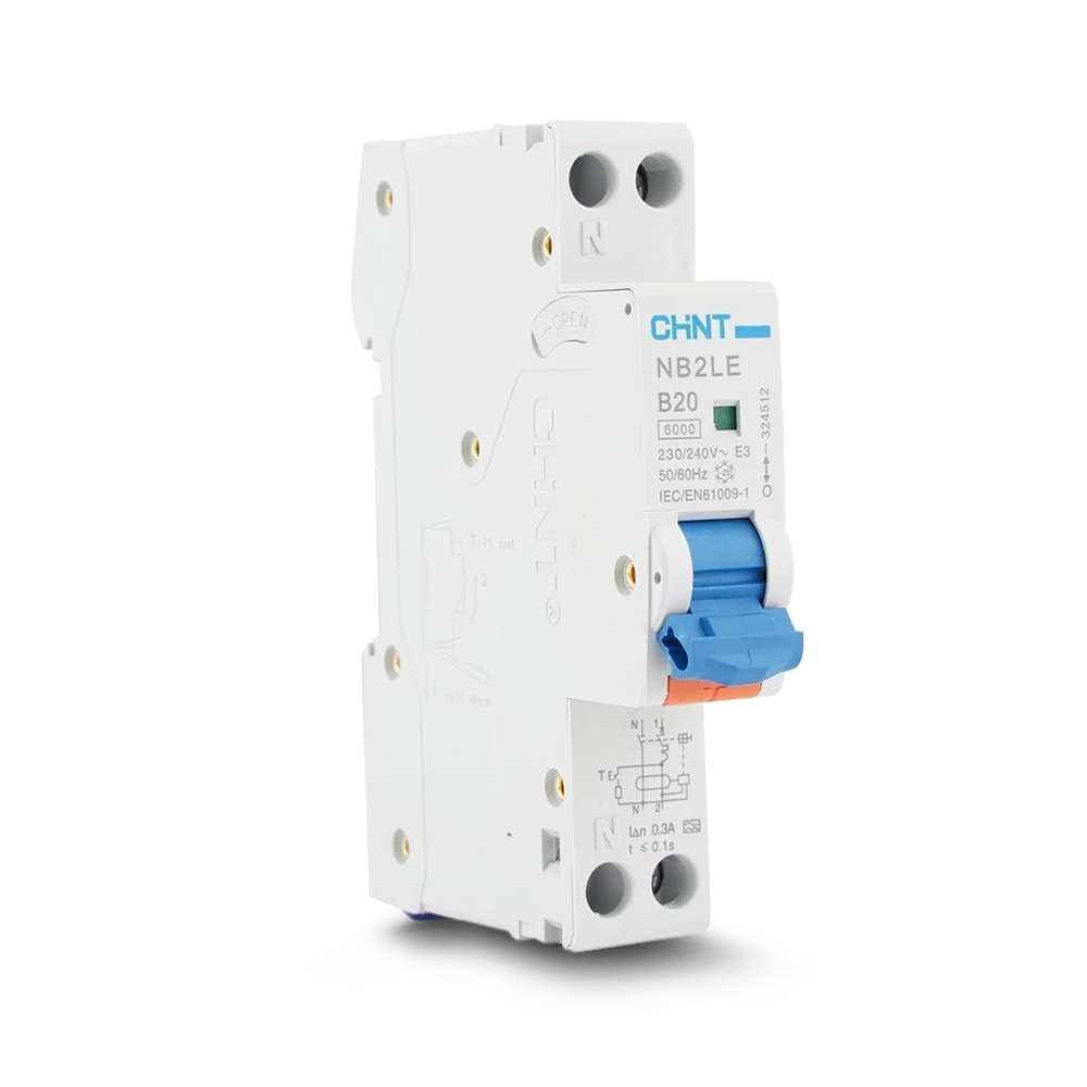 [MFQ-023-0106087] Chint aardlekautomaat 1-fase, 1-polig+nul 25A B-kar 300mA 6kA type A (NB2LE 1PN B25) - 324514