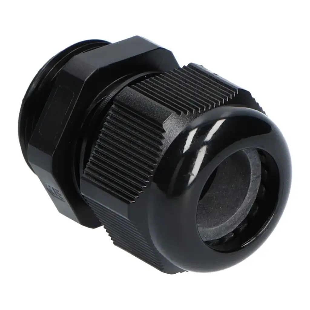 [MFQ-023-0106107] Jacob Wartel met trekontlasting IP68 M25x1,5, PA, zwart, doorlaat 11-17mm (per 50 stuks)