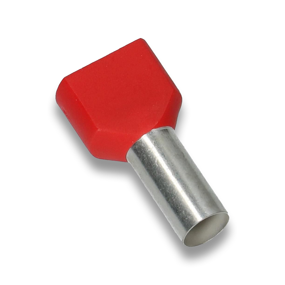 [MFQ-023-0106467] Adereindhuls 10mm^2, 14mm hulslengte, twin, per 100 stuks