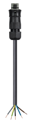 Wieland RST25I5KS-S 60S 15BG03 aansluitsnoer male 6mm 1,5m concrete grey 99.454.0124.0