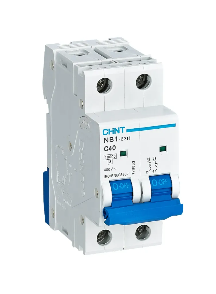 Chint installatieautomaat 1-fase, 2-polig 40A C-kar 10kA (NB1-63H 2P C40) - 179833