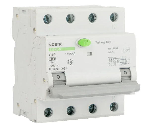 [MFQ-023-0106271] Noark aardlekautomaat 3-fase, 3-polig+nul 32A B-kar 30mA (Ex9NL-N 3P+N B32 A 30mA EU) - 111533