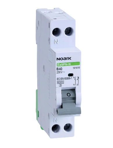 Noark installatieautomaat 1-fase, 1-polig+nul 16A B-kar 6kA (Ex9PN-N 1PN B16) - 101606