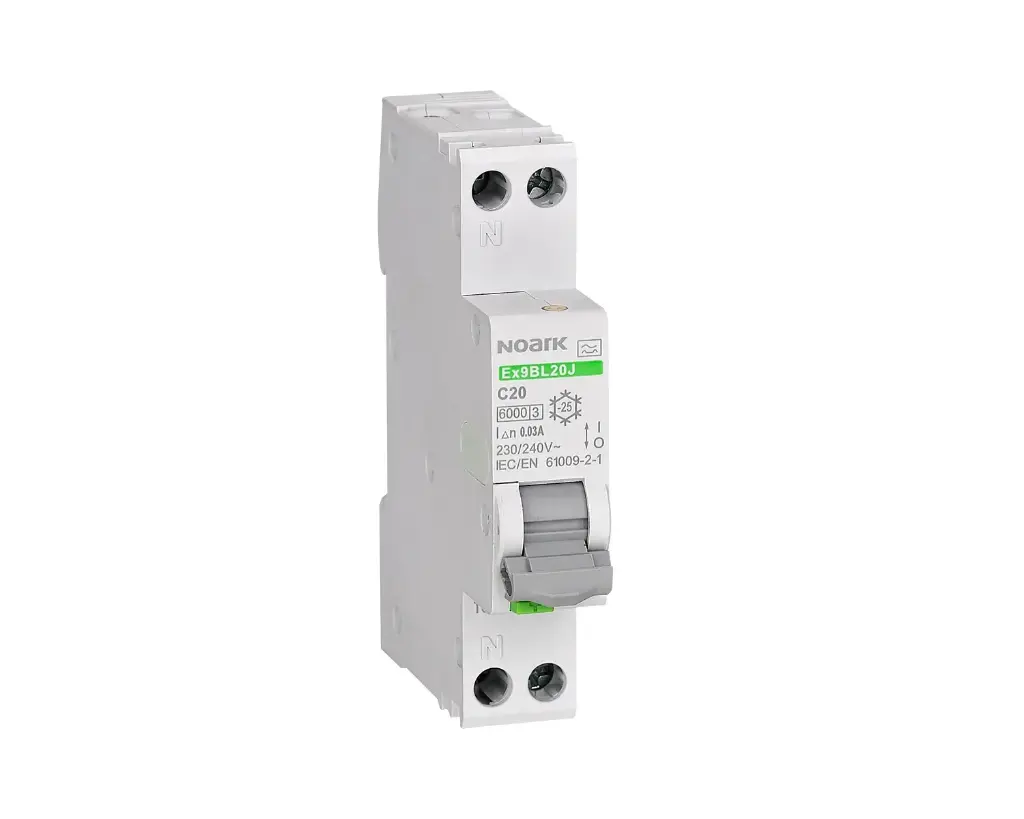 [MFQ-023-0106697] Noark aardlekautomaat 1-fase, 1-polig+nul 20A B-kar 30mA type A (Ex9BL20J 1PN B20 A) – 117474