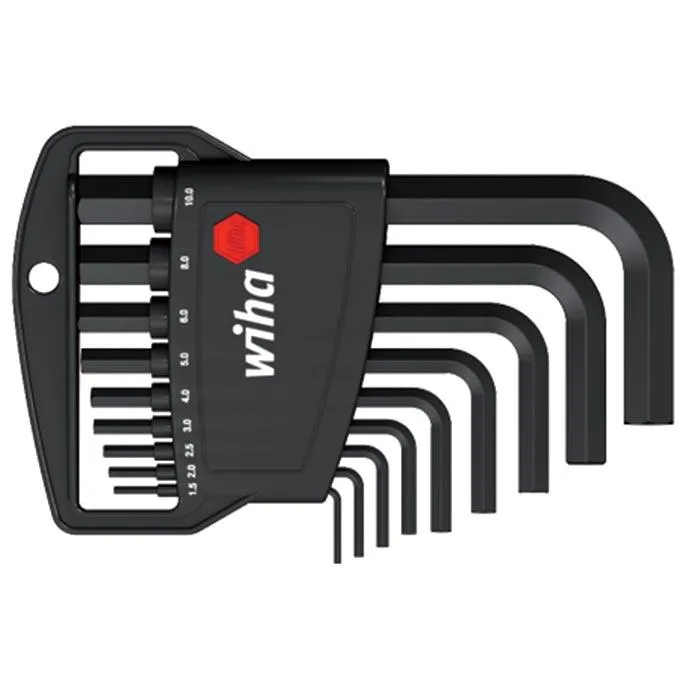 [MFQ-023-0106566] WIHA Inbussleutelset Classic kort gezwart 350, 10-delig