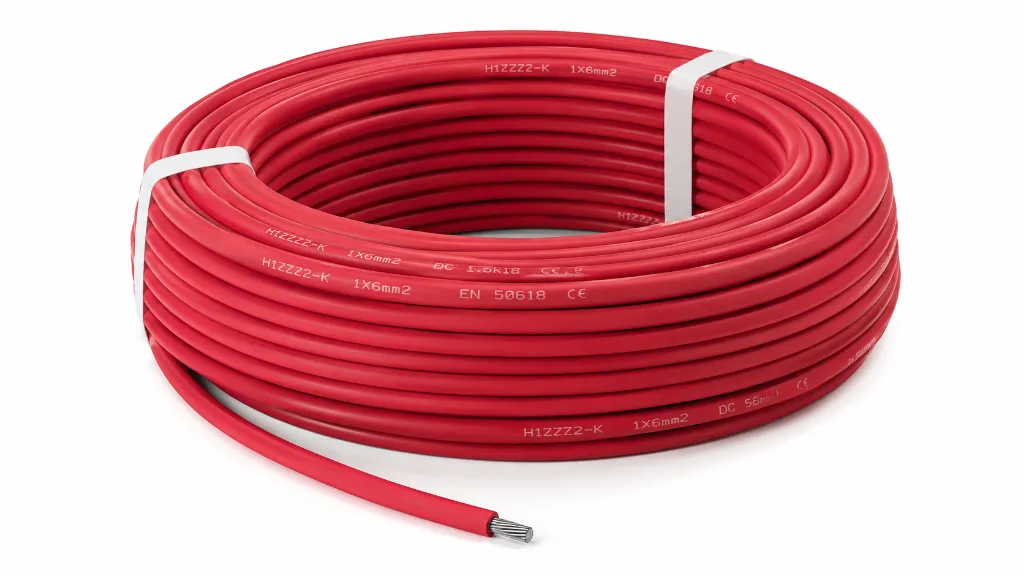 [MFQ-023-0106523] Solar DC kabel 1x6mm² H1Z2Z2-K rood DCA | 100 meter