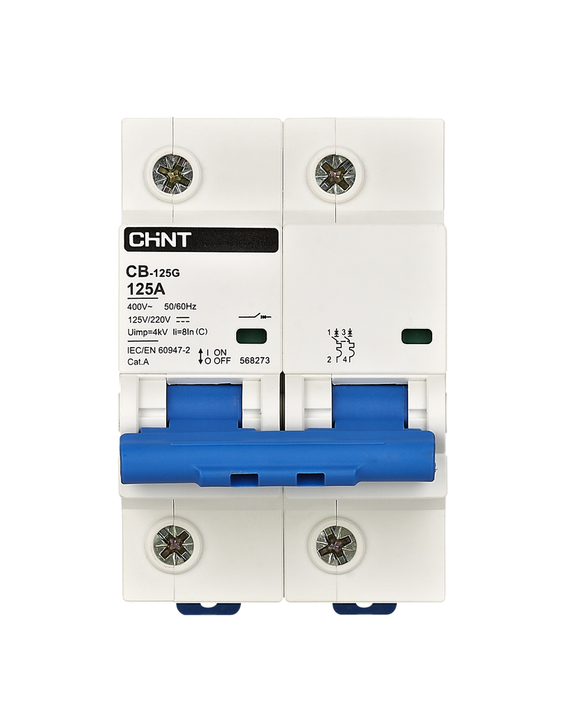 [MFQ-023-0106868] Chint installatieautomaat 1-fase, 2-polig 125A  8In DC125V SMT 568273