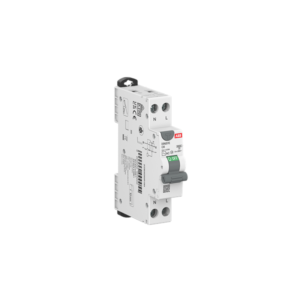 [MFQ-023-0105470] ABB aardlekautomaat 1-fase, 1-polig+nul 6A B-kar 30mA