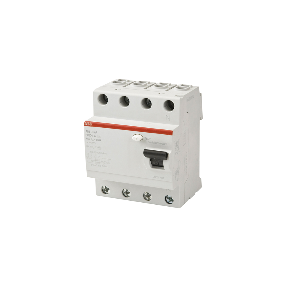 [MFQ-023-0105485] ABB aardlekschakelaar 3-fase, 3-polig+nul 40A 30mA Type A