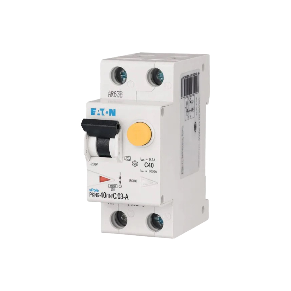 [MFQ-023-0105514] Eaton aardlekautomaat 1-fase, 1-polig+nul 40A C-kar 300mA