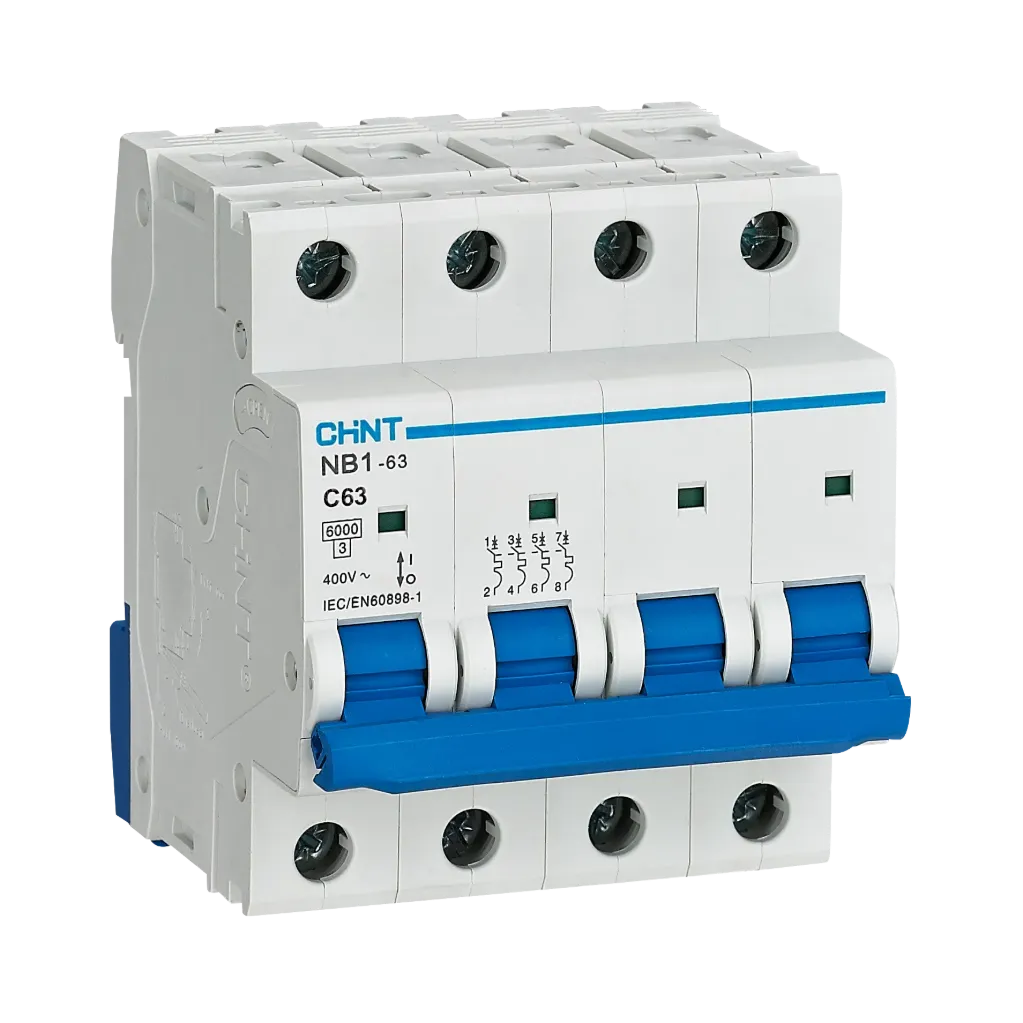 [MFQ-023-0105164] Chint installatieautomaat 3-fase, 3-polig+nul 63A C-kar 6kA (NB1-63 3PN C63) - 181119