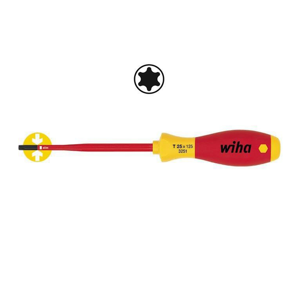 WIHA TORX Schroevendraaier SoftFinish Electric slimFix 1000V 3251 T25x125