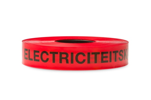 Waarschuwingslint elektriciteitskabel rood 250m