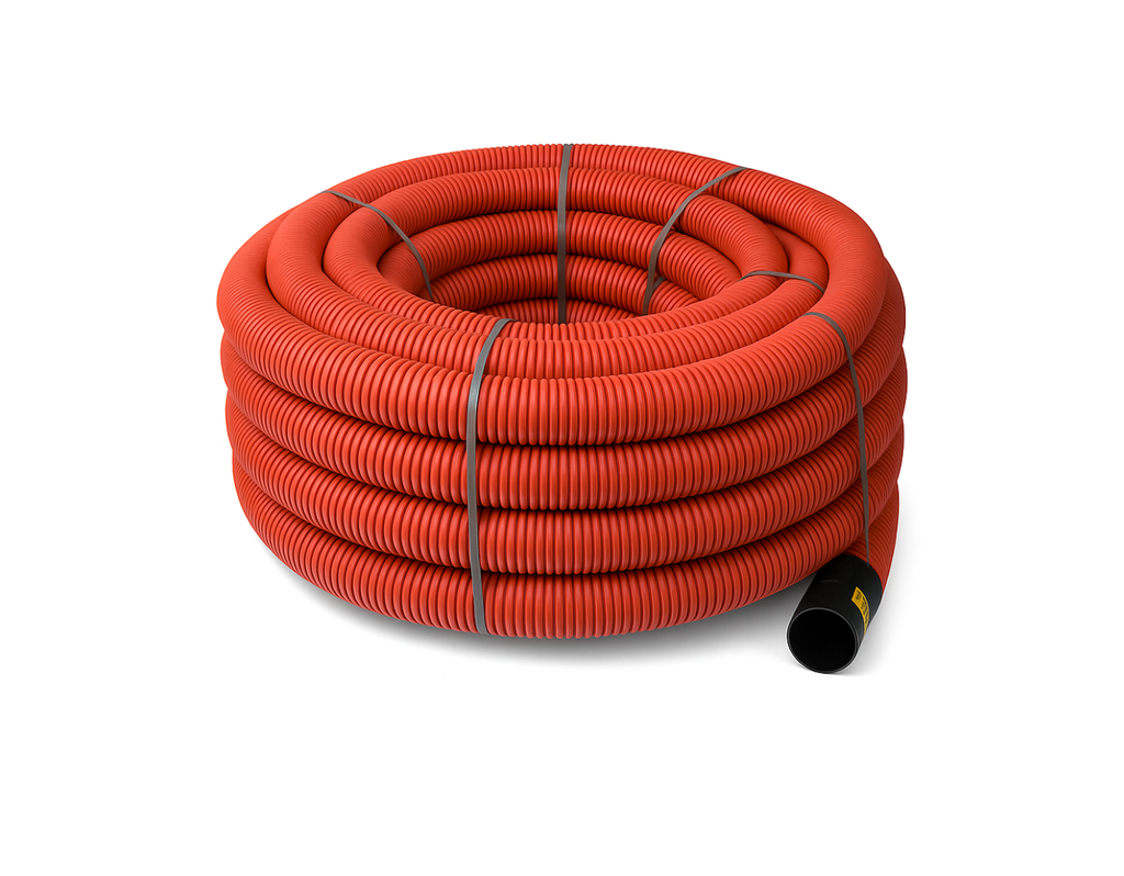 Mantelbuis 90mm rood 50m per stuk - 19132090