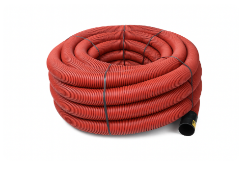Mantelbuis 125mm rood 25m per stuk - 19132125