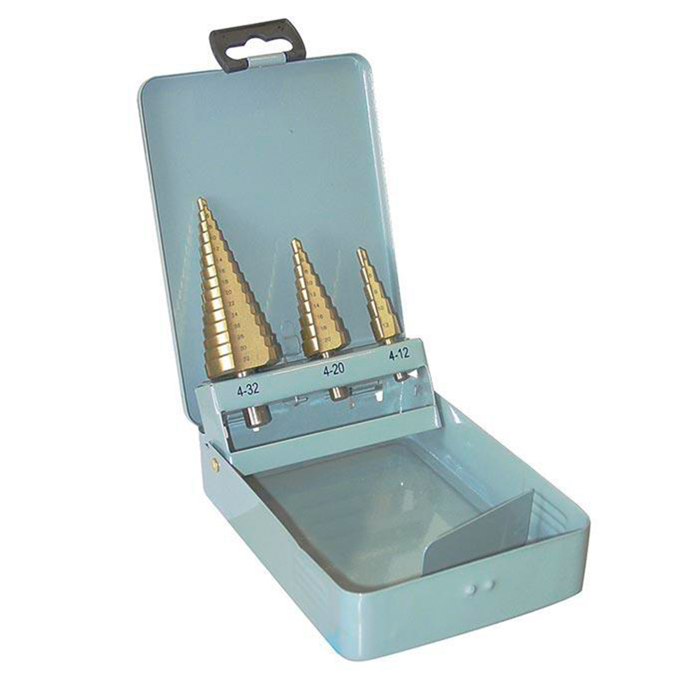 [MFQ-023-0105656] AMW Trapborenset 4-32mm in metalen casette, 3-delig